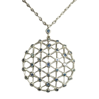 Swarovski sterling silver blue sapphire gossamer pendant necklace