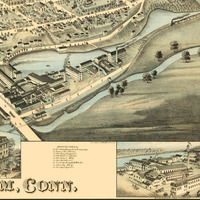 Birmingham, Connecticut in 1876 - Bird's Eye View Map, Aerial, Panorama, Vintage, Antique, Giclée, Fine Art, Wall Art, History - Thumbnail 4