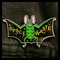Space Waste Titty Bat Enamel Pin SW026 - Thumbnail 1