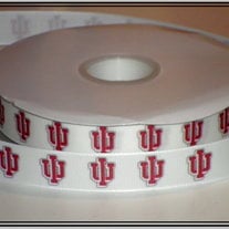 7/8" Indiana University Inspired Custom Printed Grosgrain Ribbon