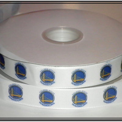 7/8" gs warriors inspired custom printed grosgrain ribbon