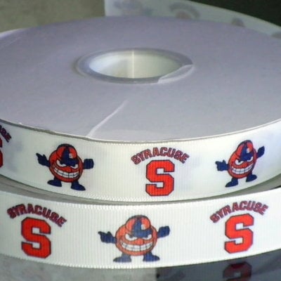 7/8" syracuse university inspired custom printed grosgrain ribbon