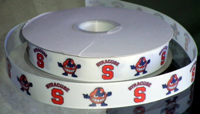 7/8" Syracuse University Inspired Custom Printed Grosgrain Ribbon