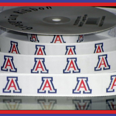 7/8" arizona university inspired custom printed grosgrain ribbon