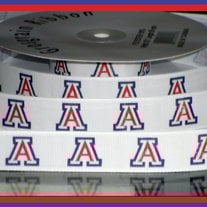 7/8" Arizona University Inspired Custom Printed Grosgrain Ribbon