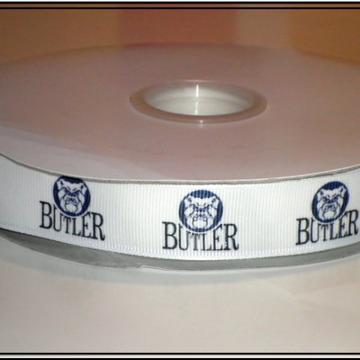 7/8" butler university inspired custom printed grosgrain ribbon