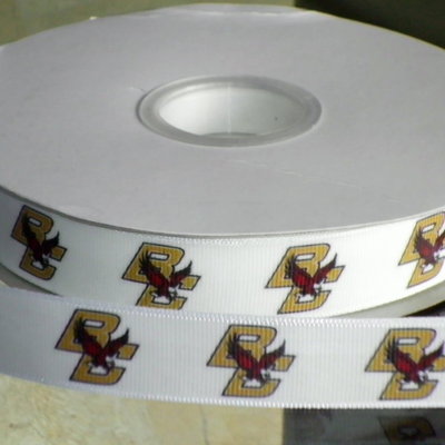7/8" boston college inspired custom printed grosgrain ribbon