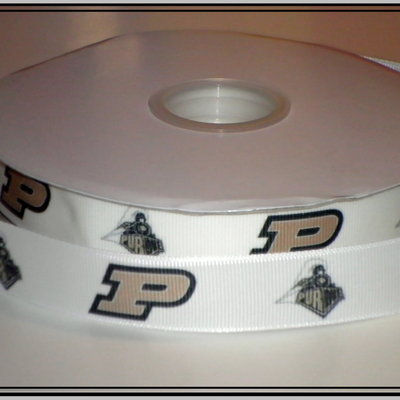 7/8" purdue university inspired custom printed grosgrain ribbon