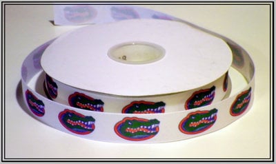 7/8" Florida University Inspired Custom Printed Grosgrain Ribbon