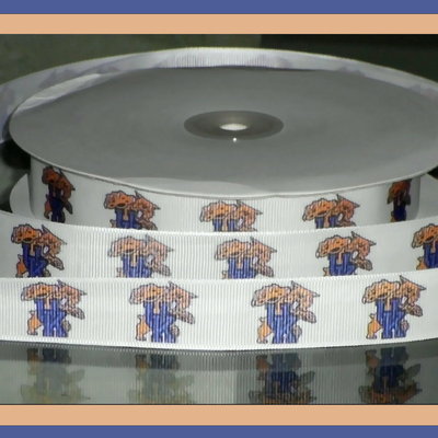 7/8" kentucky university inspired custom printed grosgrain ribbon - Thumbnail 3
