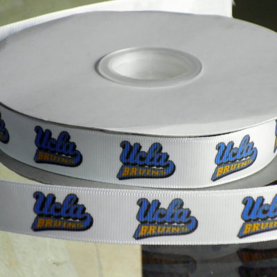 7/8" ucla bruins inspired custom printed grosgrain ribbon - Thumbnail 4
