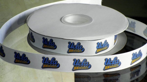7/8" UCLA Bruins Inspired Custom Printed Grosgrain Ribbon