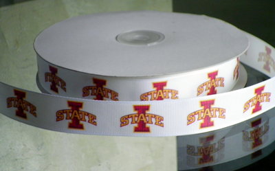 7/8" Iowa State University Inspired Custom Printed Grosgrain Ribbon
