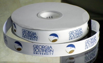7/8" Georgia Southern University Inspired Custom Printed Grosgrain Ribbon