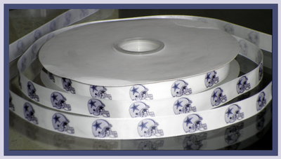 5/8" Cowboys Inspired Custom Printed Grosgrain Ribbon