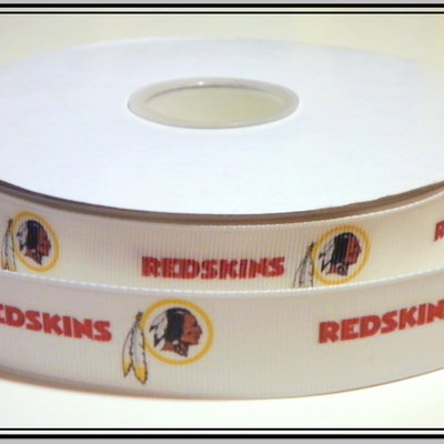 7/8" commanders old logo inspired custom printed grosgrain ribbon