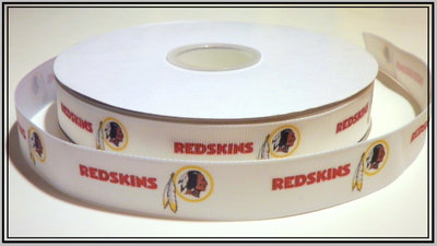 7/8" Commanders Old Logo Inspired Custom Printed Grosgrain Ribbon