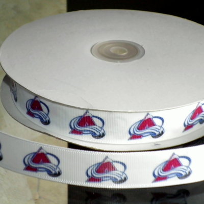 7/8"  avalanche inspired custom printed grosgrain ribbon