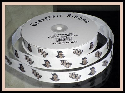 7/8" Central Florida University Inspired Custom Printed Grosgrain Ribbon