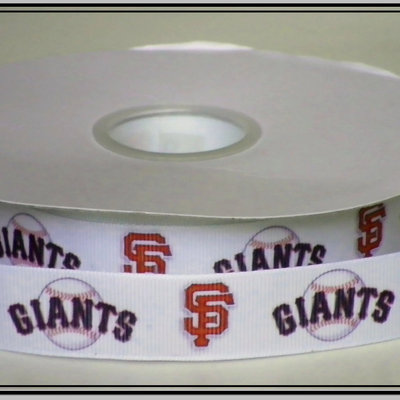 7/8" san fran giants inspired custom printed grosgrain ribbon