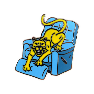 Mountain lion enamel pin by paul windle