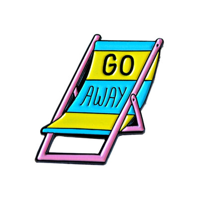 Go away chair enamel pin by margherita urbani