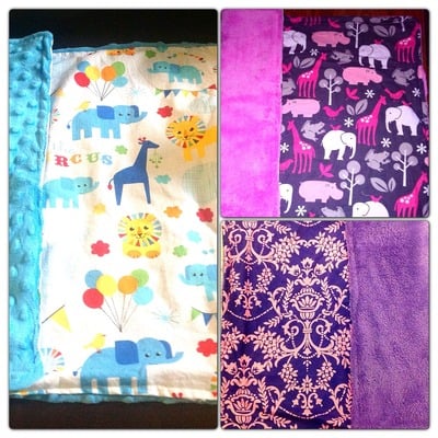 Baby blanket- small/ car seat size 18x22in