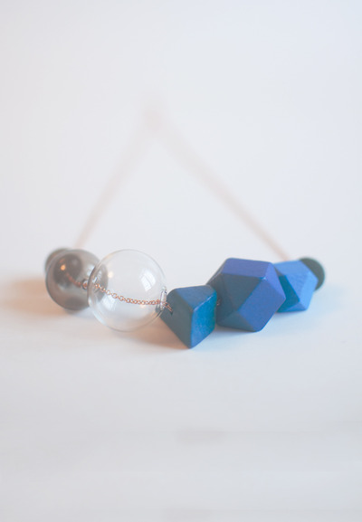 Multicolor Glass Wooden Beads Necklace NL1047