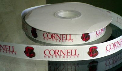 7/8" Cornell University Inspired Custom Printed Grosgrain Ribbon