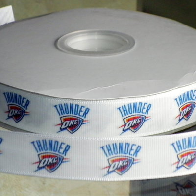 7/8"  thunder inspired custom printed grosgrain ribbon