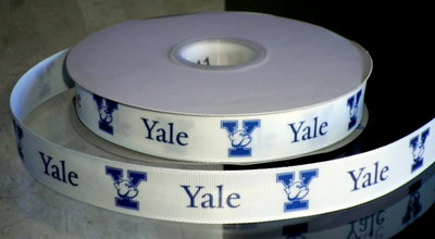 7/8" Yale University Inspired Custom Printed Grosgrain Ribbon