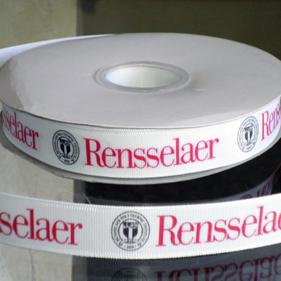 7/8" rensselaer university inspired custom printed grosgrain ribbon