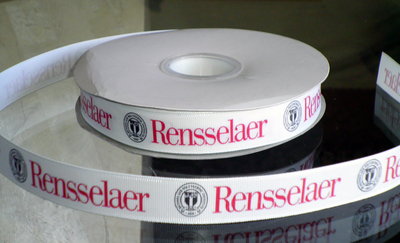 7/8" Rensselaer University Inspired Custom Printed Grosgrain Ribbon