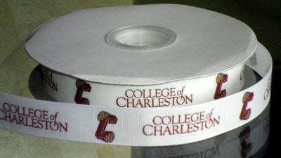7/8" Charleston College Inspired Custom Printed Grosgrain Ribbon
