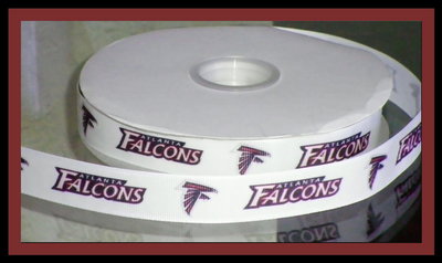 7/8" Falcons Inspired Custom Printed Grosgrain Ribbon