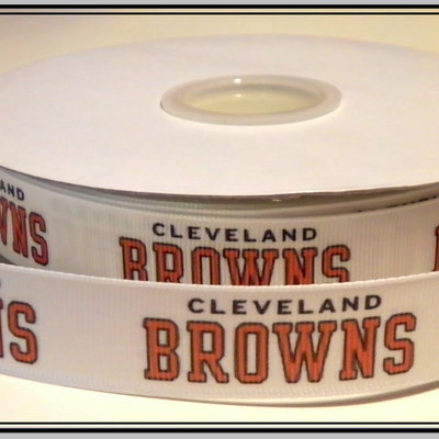 7/8" browns inspired custom printed grosgrain ribbon