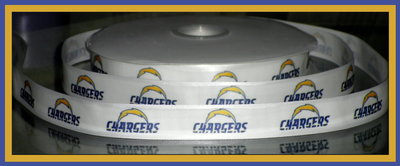 7/8" Chargers Inspired Custom Printed Grosgrain Ribbon