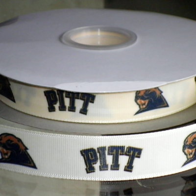 7/8" pitt university inspired custom printed grosgrain ribbon
