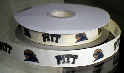 7/8" Pitt University Inspired Custom Printed Grosgrain Ribbon