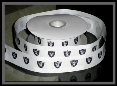 1.5" Raiders Inspired Custom Printed Grosgrain Ribbon