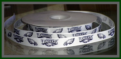 5/8" Eagles Inspired Custom Printed Grosgrain Ribbon
