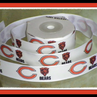 7/8" bears inspired custom printed grosgrain ribbon