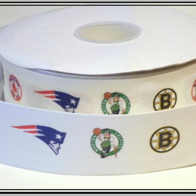 1.5" new england sports teams inspired custom printed grosgrain ribbon