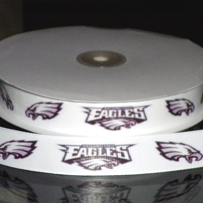 7/8" eagles inspired custom printed grosgrain ribbon