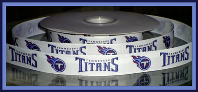 7/8" Titans Inspired Custom Printed Grosgrain Ribbon