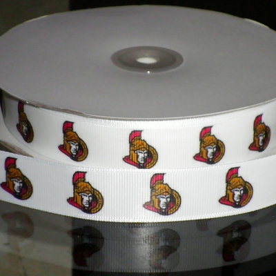 7/8" senators inspired custom printed grosgrain ribbon