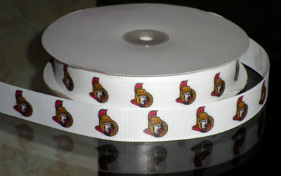 7/8" Senators Inspired Custom Printed Grosgrain Ribbon