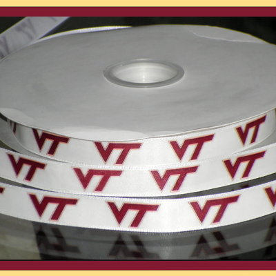 5/8" virginia tech university inspired custom printed grosgrain ribbon