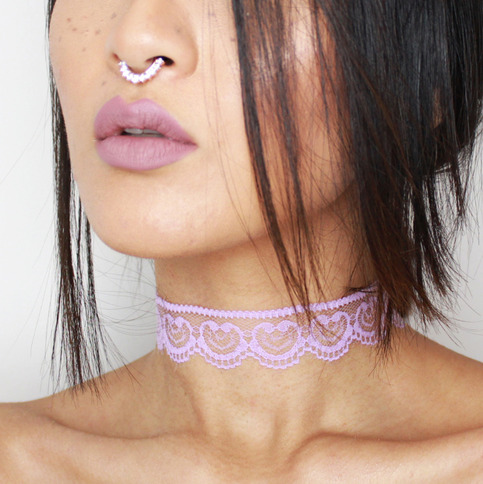 Lynn Lace Choker (Lilac)
