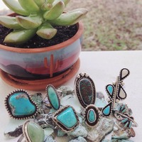 Vintage Turquoise Trapezoid - Thumbnail 3